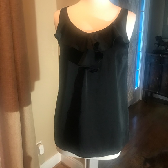 I ❤️ Ronson Black Top with Ruffle - Picture 2 of 5
